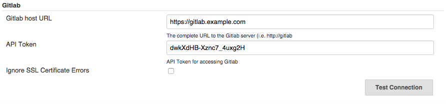 Jenkins GitLab plugin configuration